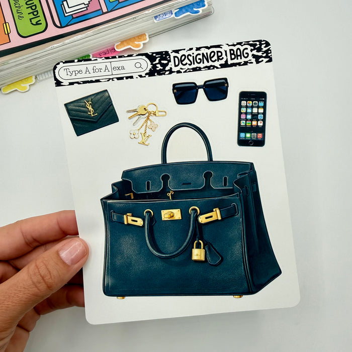 Luxury Bag Jumbo Journaling Sticker Pocket