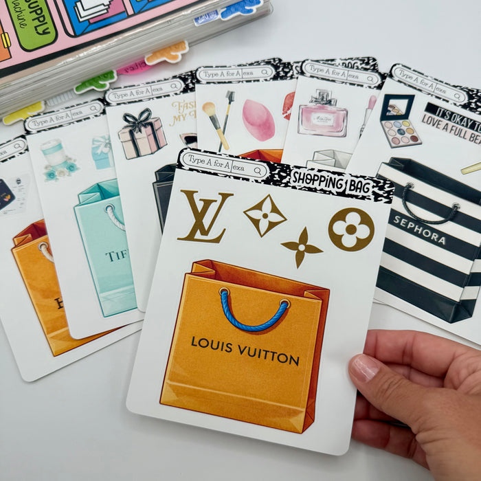 Shopping Bag Jumbo Journaling Sticker Pocket