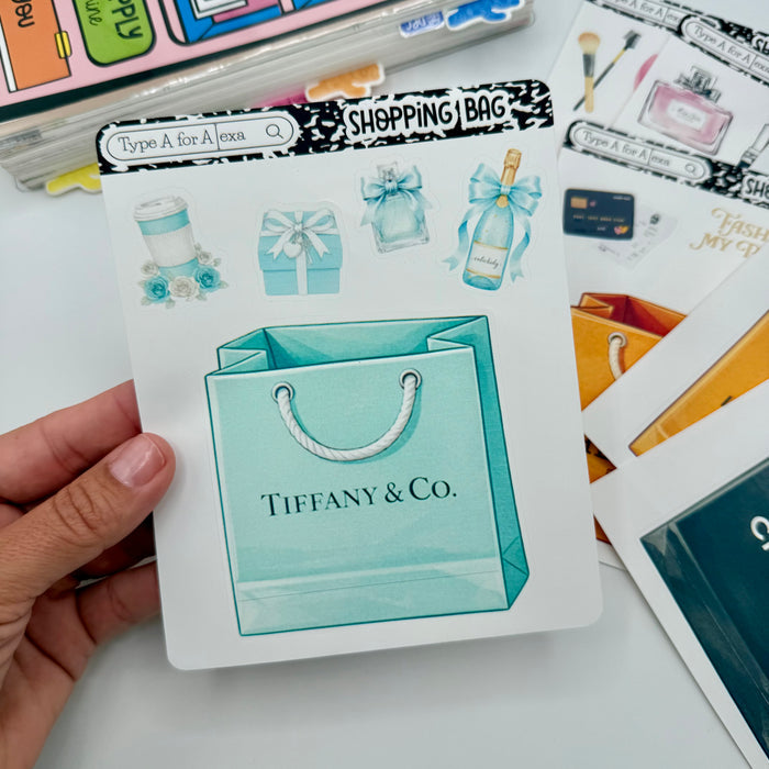 Shopping Bag Jumbo Journaling Sticker Pocket