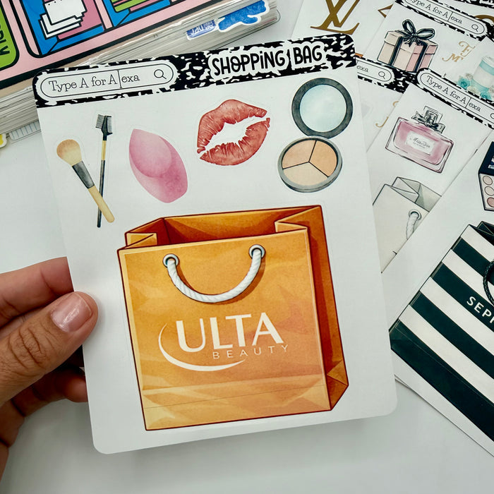 Shopping Bag Jumbo Journaling Sticker Pocket