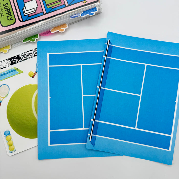 Tennis Court Full Page Stickers