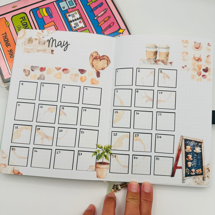 Tie Dye Summer Monthly Layout Sticker Kit