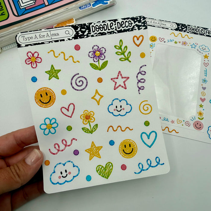 Doodle Border Jumbo Journaling Sticker Frame