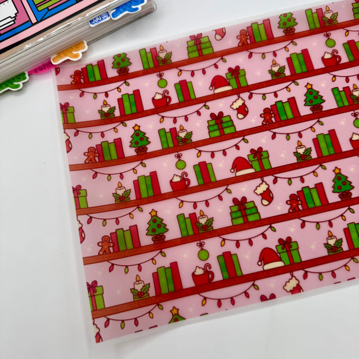 Christmas Bookshelf Vellum