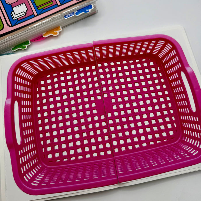 Pink Basket Sticker Kit