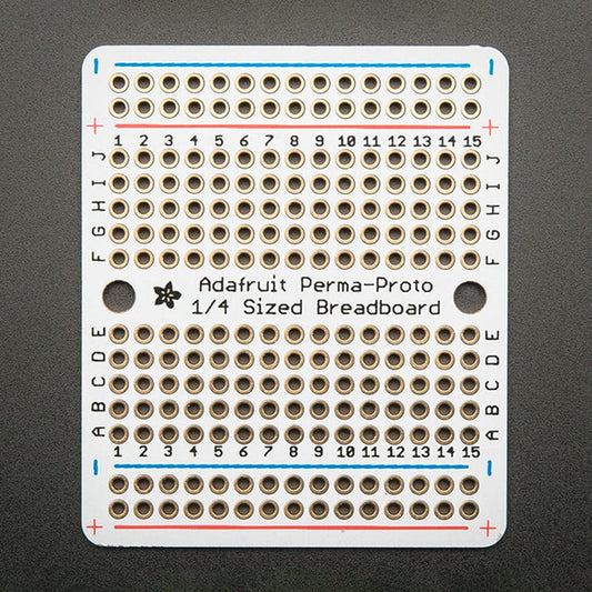 Adafruit Perma-Proto Quarter-sized Breadboard PCB - Single by Adafruit - The Pi Hut
