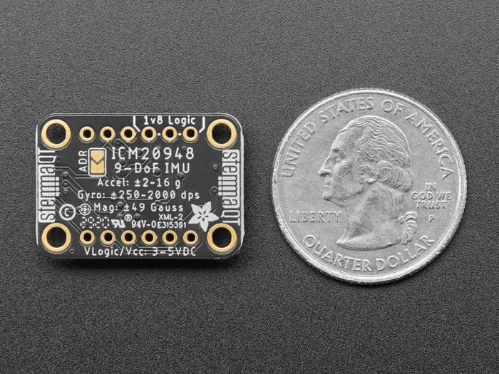 Adafruit TDK InvenSense ICM-20948 9-DoF IMU (MPU-9250 Upgrade) (STEMMA QT / Qwiic) by Adafruit - The Pi Hut