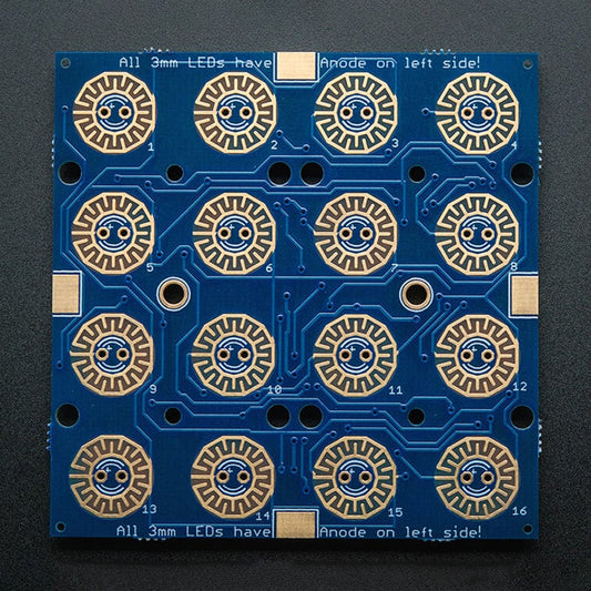 Adafruit Trellis Monochrome Driver PCB for 4 x 4 Keypad & 3mm LEDs by Adafruit - The Pi Hut