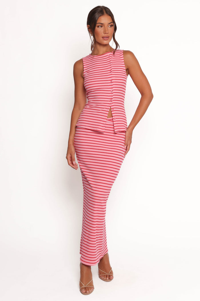 Petal and Pup USA SETS Adeline Two Piece Set - Pink Red