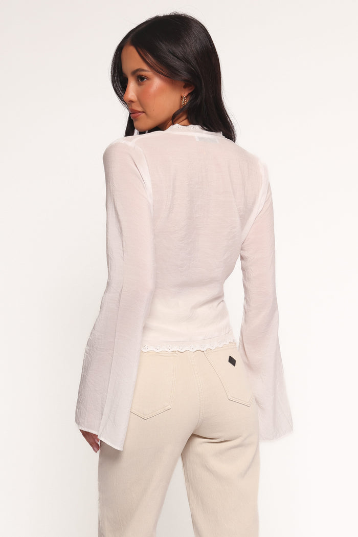 Petal and Pup USA TOPS Adira Wrap Blouse - White
