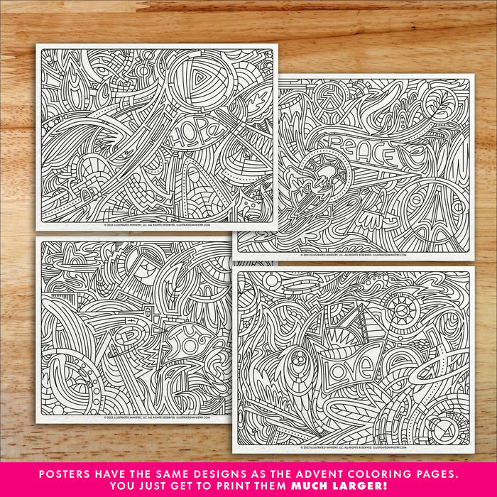 Advent Coloring Posters