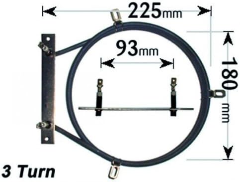 AEG Electrolux Zanussi Fan Oven Element 2500W 3 Turn