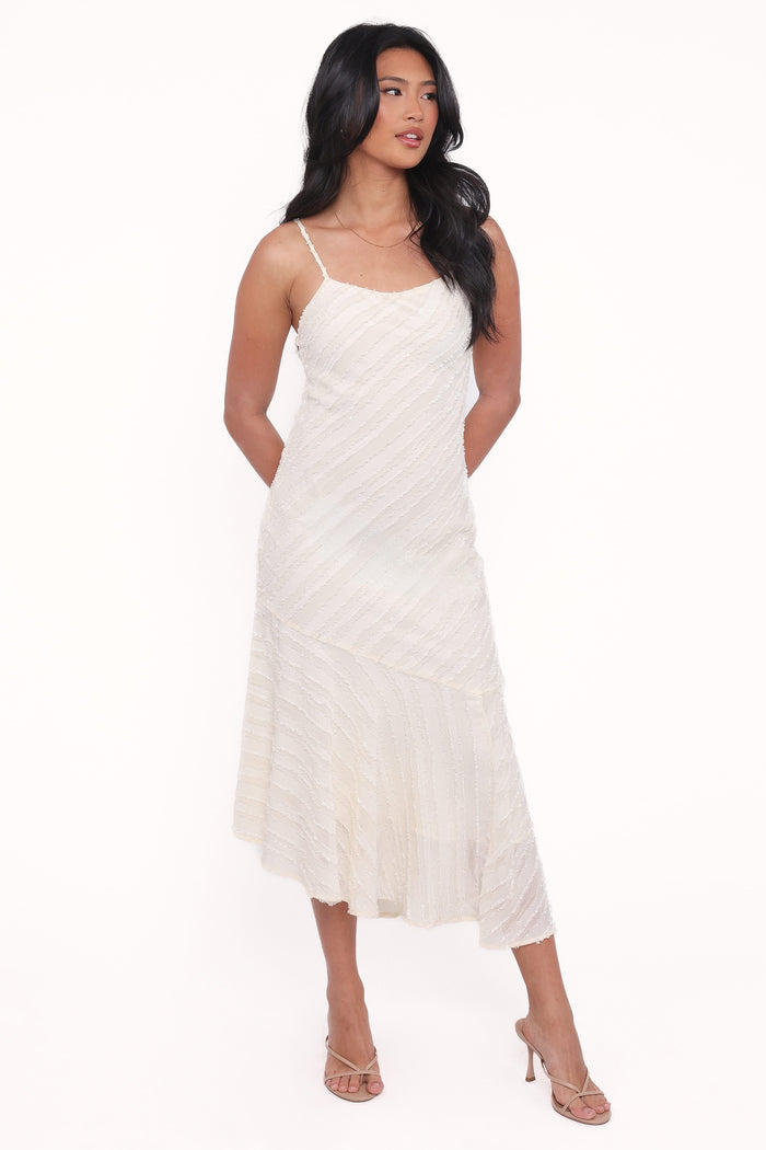 Petal and Pup USA DRESSES Aileen Midi Dress - Cream