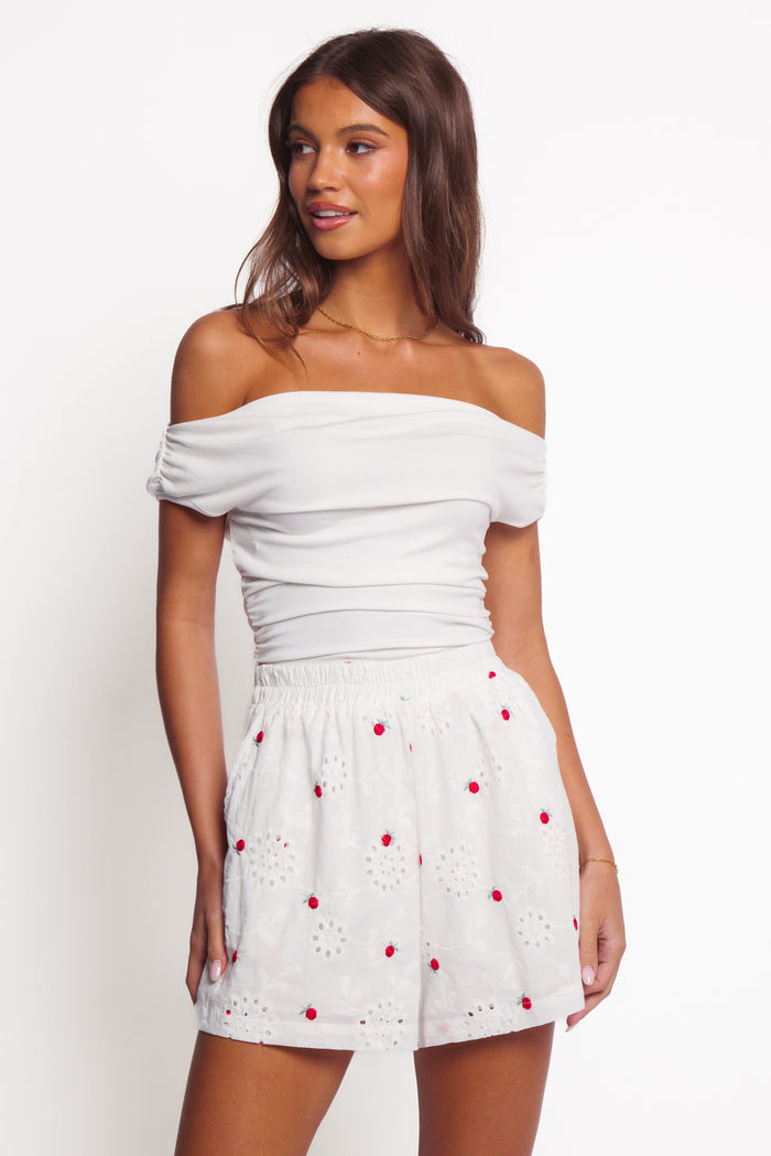 Petal and Pup USA BOTTOMS Aisha Shorts - White