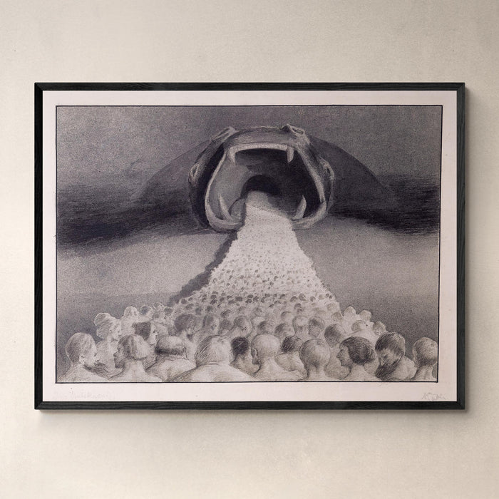 Alfred Kubin, Vers l’inconnu Symbolist Surrealist Gothic Goth Surreal Occult Supernatural Life and Death Decor Vintage Fine Art Print