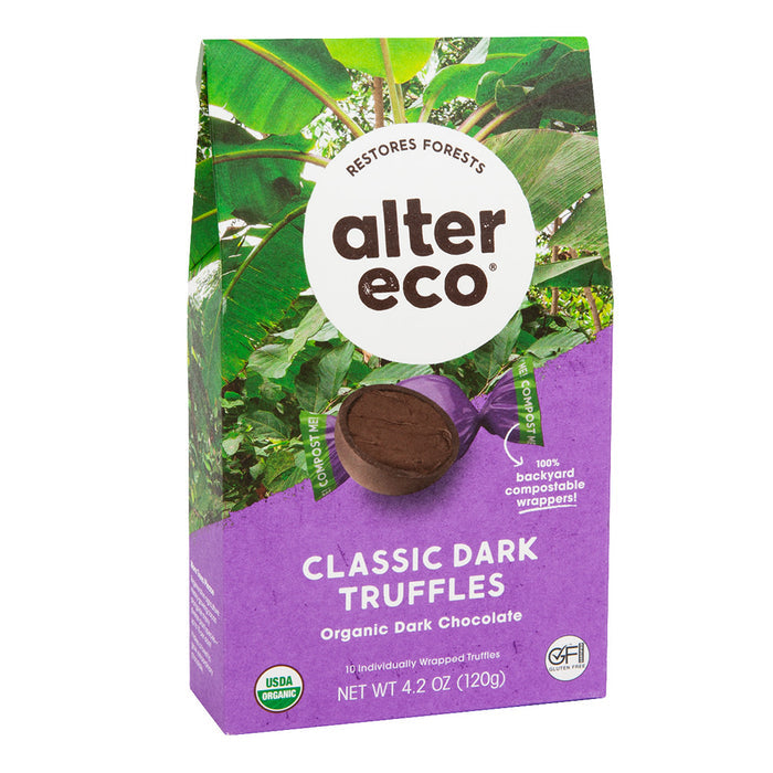 Alter Eco Classic Dark Chocolate Truffles - 8 Count