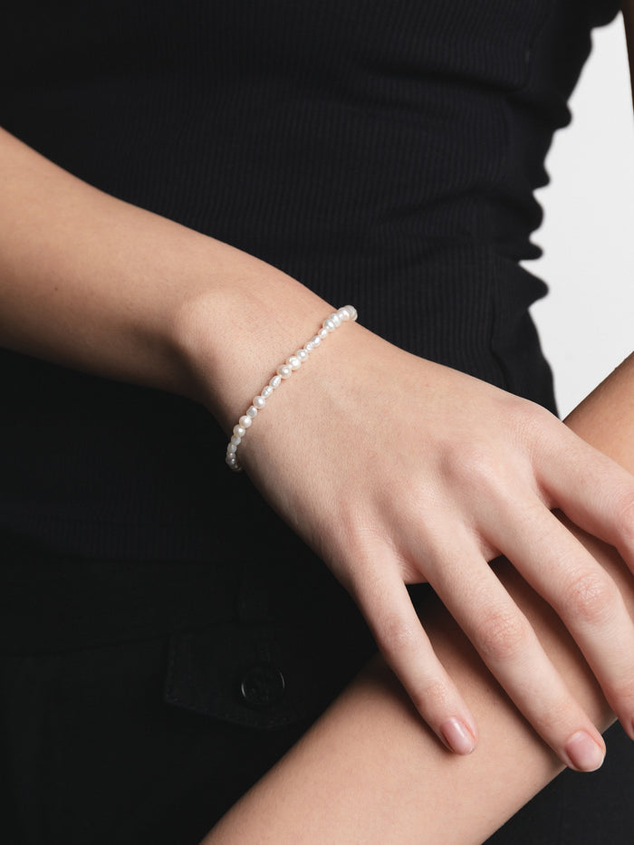 Wolf Circus Mixed Pearl Simple Bracelet Sterling Silver Lobster Clasp Amilee Bracelet-Bracelets-wolfcircus.com