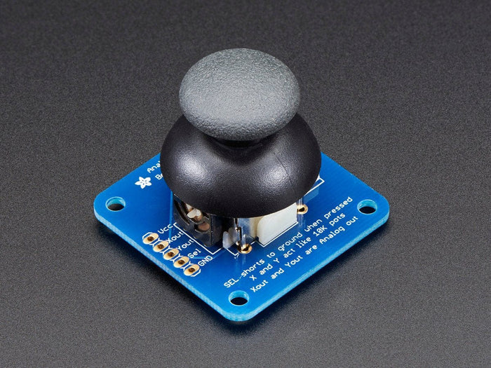 Analog 2-axis Thumb Joystick with Select Button + Breakout Board by Adafruit - The Pi Hut