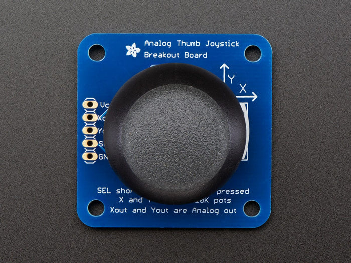 Analog 2-axis Thumb Joystick with Select Button + Breakout Board by Adafruit - The Pi Hut