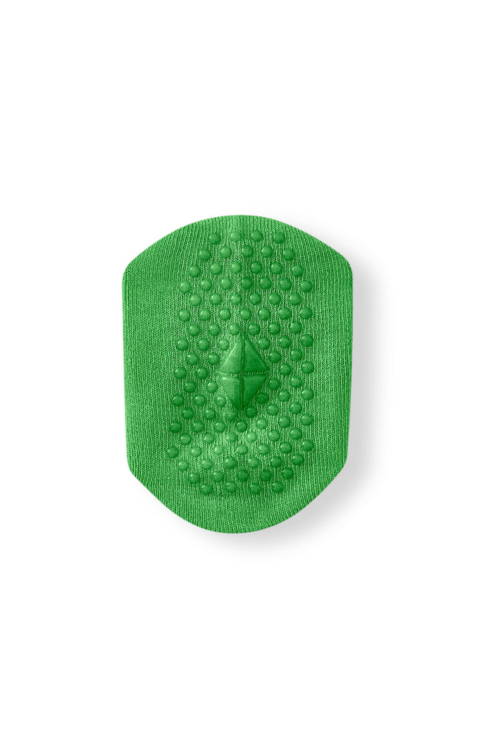 Ankle Socks in chive with grips shown on a white background