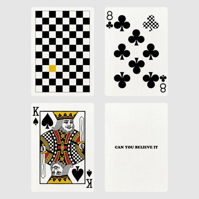 Anyone Worldwide Black/Yellow Checkerboard Playing Cards by Anyone Worldwide
