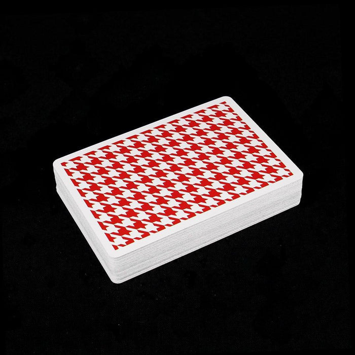 Anyone Worldwide Red Houndstooth Playing Cards by Anyone Worldwide