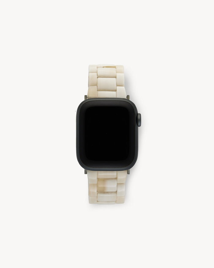 Apple Watch Band in Alabaster (Universal Fit / Gold Hardware)