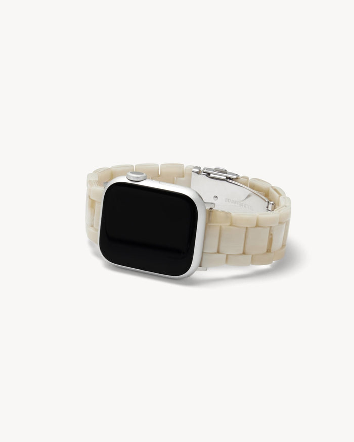 Apple Watch Band in Alabaster (Universal Fit / Gold Hardware)