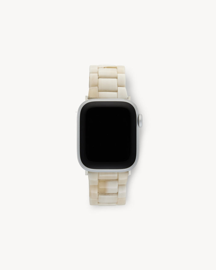 Apple Watch Band in Alabaster (Universal Fit / Silver Hardware)