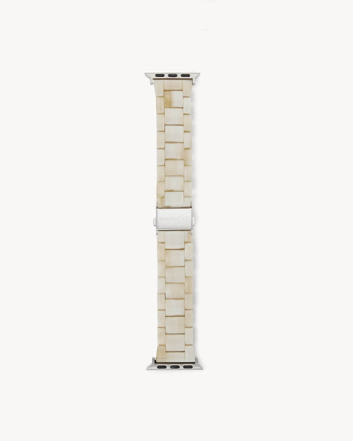 Apple Watch Band in Alabaster (Universal Fit / Silver Hardware)