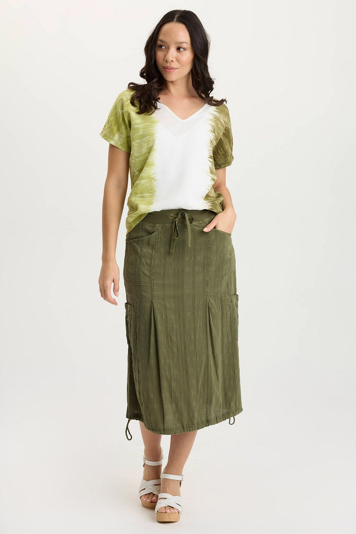 XCVI Aracelle Textured Gauze Cargo Bubble Hem Skirt