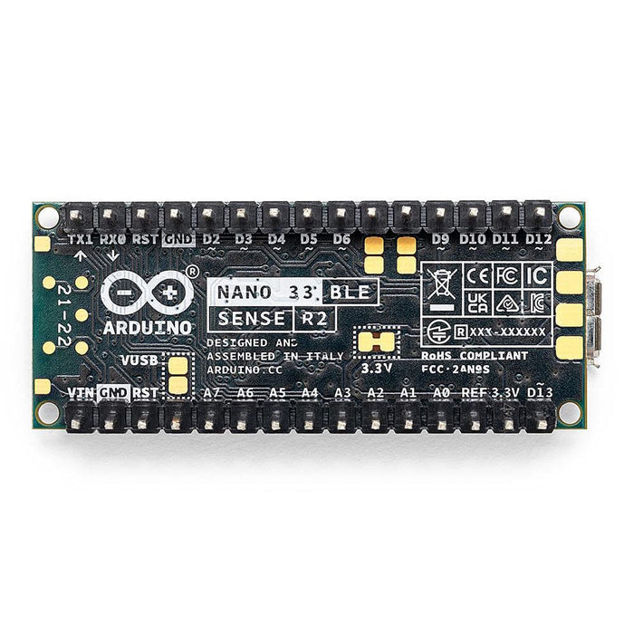 Arduino Nano 33 BLE Sense REV2 (with headers) by Arduino - The Pi Hut