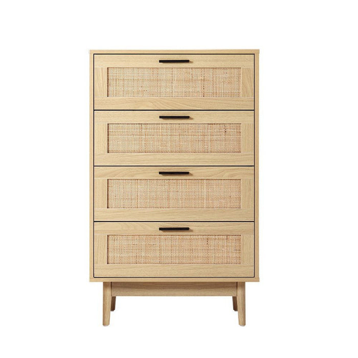 Artiss 4 Chest of Drawers - BRIONY Oak -Home Living Store - -
