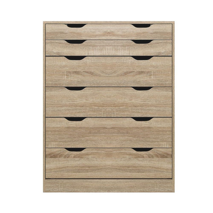 Artiss 6 Chest of Drawers - MYLA Oak -Home Living Store - -