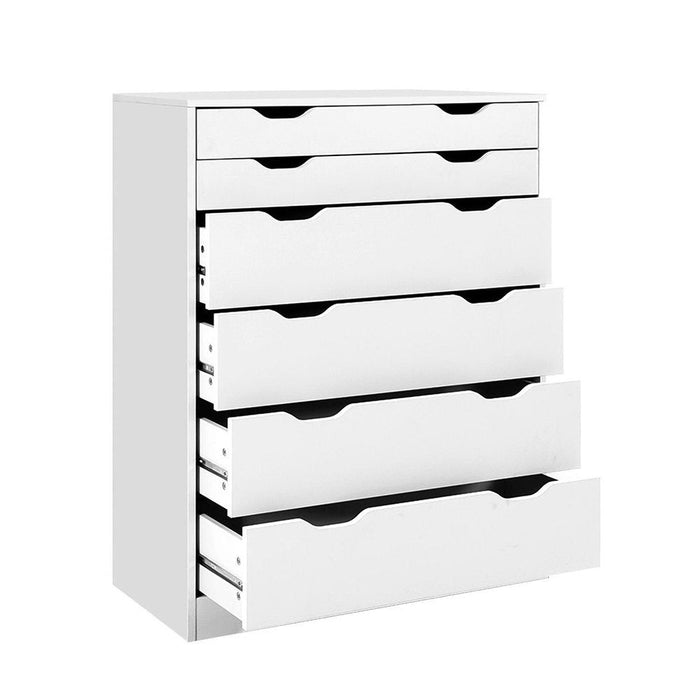 Artiss 6 Chest of Drawers - MYLA White -Home Living Store - -