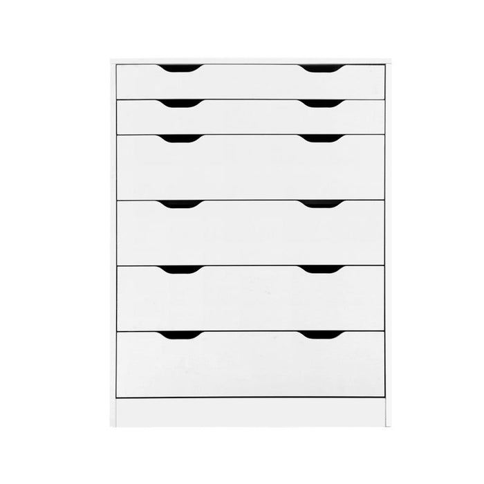 Artiss 6 Chest of Drawers - MYLA White -Home Living Store - -