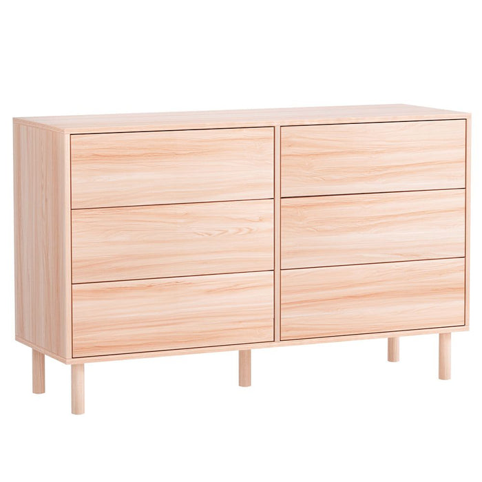 Artiss 6 Chest of Drawers Cabinet Dresser Table Tallboy Storage Bedroom Pine -Home Living Store - -