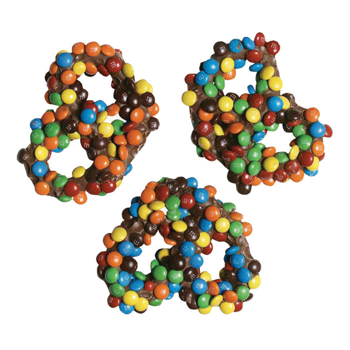 Asher's Milk Chocolate Covered Pretzels with M and M's Candy - 6 LB