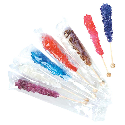 Assorted Rock Candy Sticks - Wrapped 120ct