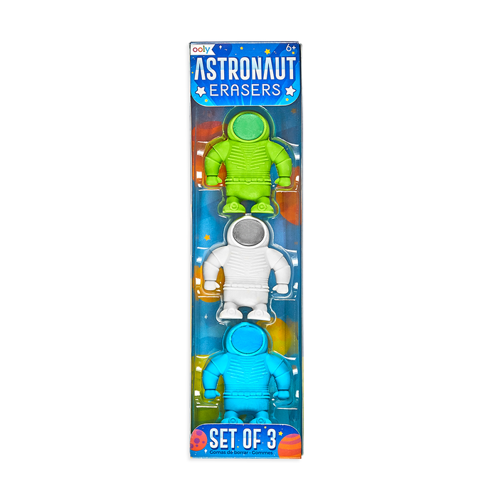 Astronaut Erasers in package