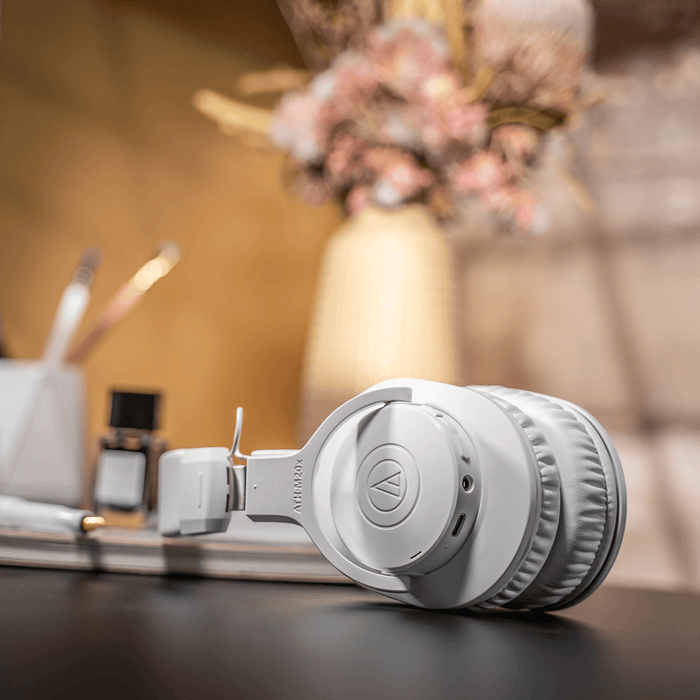 Audio Technica ATHM20XBT Wireless Over-Ear Headphones White White