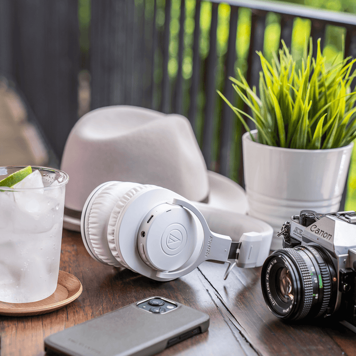 Audio Technica ATHM20XBT Wireless Over-Ear Headphones White White