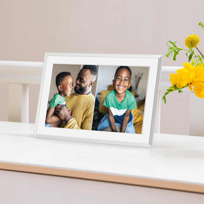 Aura Carver 10.1" Digital Photo Frame – Clay with Mat – view 6