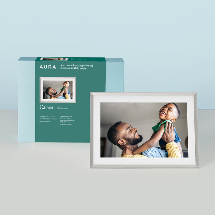 Aura Carver 10.1" Digital Photo Frame – Clay with Mat – view 8