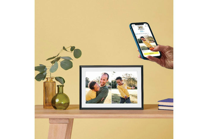 Aura Carver 10.1" Digital Photo Frame with Mat – Clay – view 5