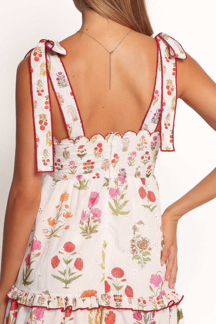 Petal and Pup USA DRESSES Aurelia Maxi Dress - White Floral