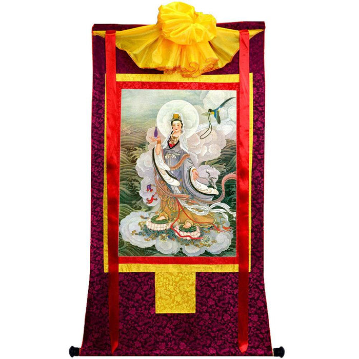 Avalokitesvara - Tibetan thangka painting, view 5