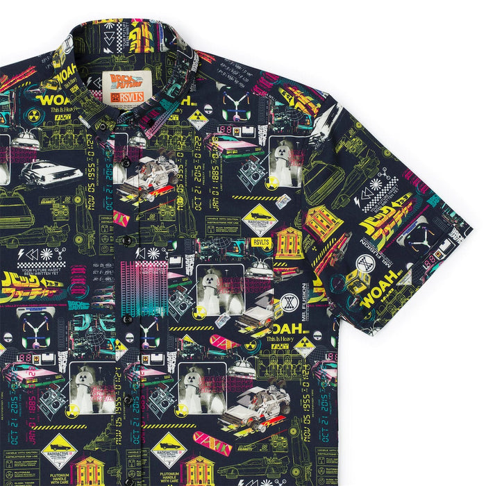 RSVLTS XS Back To The Future Short Sleeve Shirt Back to the Future "Flux Overload" – KUNUFLEX Short Sleeve Shirt Back to the Future "Flux Overload" – KUNUFLEX Short Sleeve Shirt