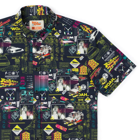RSVLTS XS Back To The Future Short Sleeve Shirt Back to the Future "Flux Overload" – KUNUFLEX Short Sleeve Shirt Back to the Future "Flux Overload" – KUNUFLEX Short Sleeve Shirt