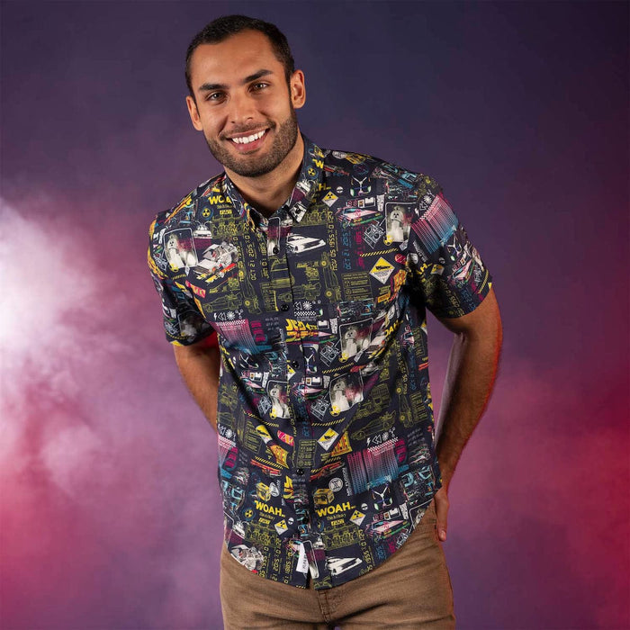 RSVLTS Back To The Future Short Sleeve Shirt Back to the Future "Flux Overload" – KUNUFLEX Short Sleeve Shirt Back to the Future "Flux Overload" – KUNUFLEX Short Sleeve Shirt